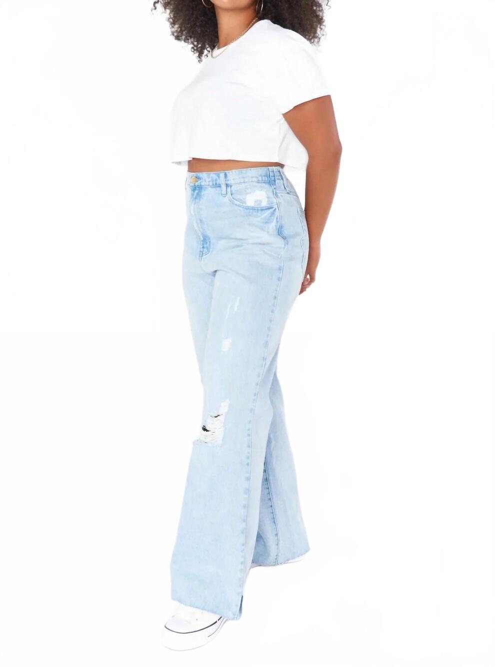 NEW SHOW ME YOUR MUMU straight leg jeans in powder blue